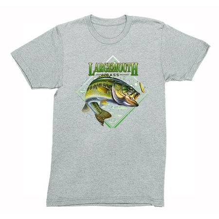 XtraFly Apparel Mens Largemouth Bass Freshwater Fishing Fisherman Fish Sport Dad Gift T-Shirt