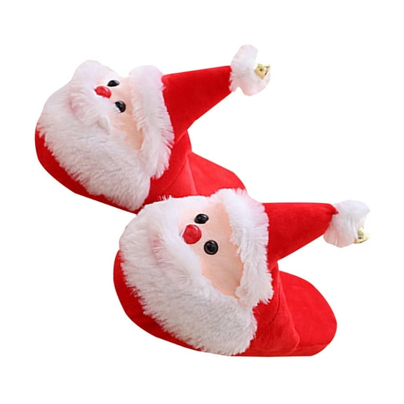PAMINGONO 1 Pair Novelty Slippers for Women TPR Soles Cute 3D Shape Christmas Holiday Family Party .9*3.9*7.9in