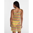 thumbnail image 2 of No Boundaries Striped Crochet Coverup Dress, Women’s XXS-XXL, 2 of 3