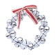 thumbnail image 5 of Guirnalda de campanas navideñas artificiales de 4 pulgadas para decoración navideña de puerta de entrada Plata y blanco, 5 of 9