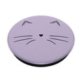 thumbnail image 2 of PopSockets Standard PopGrip, cara de gato negra, violeta claro, 2 of 6