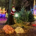 thumbnail image 4 of Christmas Solar Kettle Lights Garden Lawn Decorative Lights, Ground-Mounted Metal Solar Santa Claus Outdoor Watering Can with LED Light, Waterproof Outdoor Lantern Decoration (Colorful), 4 of 8