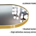 thumbnail image 6 of Vlush Full Length Mirror, 65"x22" Arched Floor Mirror, Full Body Standing Mirror with Aluminum Frame (Gold), 6 of 8