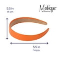 thumbnail image 6 of Motique Accessories 1 inch Vegan Leather Headband for Women and Girls (Orange), 6 of 6