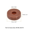 thumbnail image 2 of 200uds 6mm Bisagras Tornillo Cubierta Tapas Plástico Plegable Tornillo Presión Cubierta Arandela Abatible Tornillo Protección Cubierta para M4 M5 M6 Tornillos, Marrón, 2 of 5