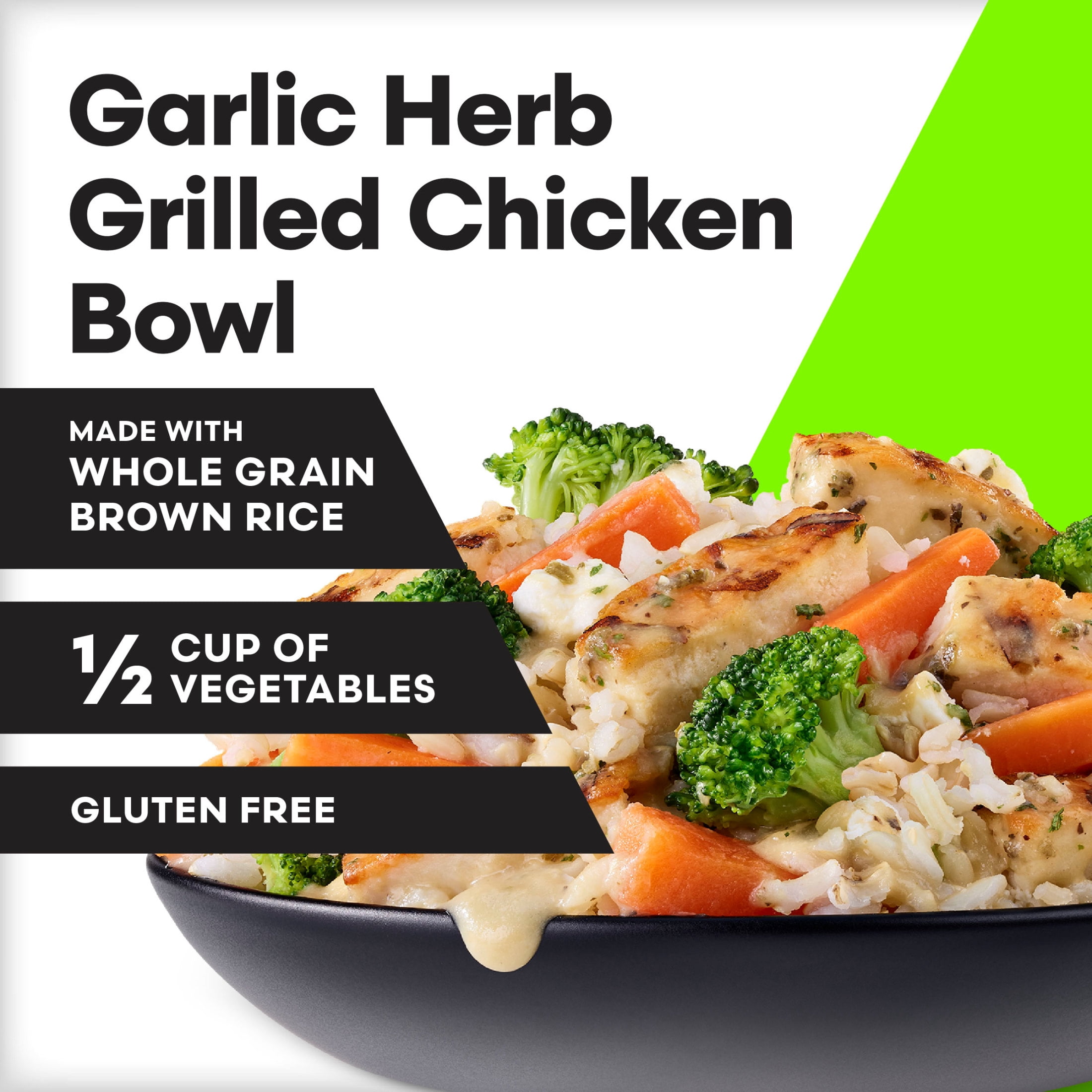 Vital Pursuit Garlic Herb Chicken Rice Bowl, High Protein GLP-1 Friendly Frozen Meal, 22g Protein, 9.5 oz (Frozen)