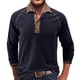 thumbnail image 1 of Blusa y camisa de manga larga con cuello vuelto para hombre, blusa informal de moda con cuello vuelto y manga larga, blusa transpirable, blusa para hombre, 1 of 6