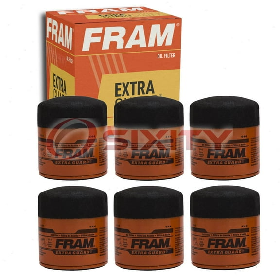 6 pc FRAM PH9897 Extra Guard Engine Oil Filters for 156-1200 20458769 24114 FF1067 FS19621 TP1292 Oil Change Lubricant Filters