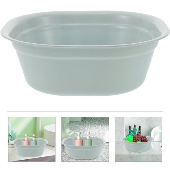 ibasenice Versatile Plastic Wash Basin with Space Saving Design Ideal for Laundry Kitchen and Foot Soaking