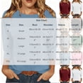 thumbnail image 2 of cocolona Womens Solid Color 3/4 Sleeve Tops Crew Neck Basic Loose Shirt Dressy Casual Outfits Blouses, 2 of 6