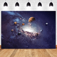 thumbnail image 4 of Fondo de fotografía de noche estrellada de planeta cósmico de 210 cm x 150 cm, tela para retratos de fotos infantiles, decoración de cumpleaños, E, 4 of 8