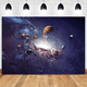 thumbnail image 4 of Fondo de fotografía de noche estrellada de planeta cósmico de 210 cm x 150 cm, tela para retratos de fotos infantiles, decoración para fiestas de cumpleaños, F, 4 of 8