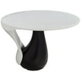 thumbnail image 5 of Studio 55D Dali Melt Modern Black Oval Coffee Table 27 1/2" x 17 1/2" White Marble Tabletop and Side for Living Room Bedroom House, 5 of 9