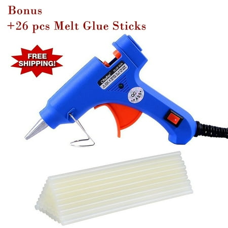 Mini Hot Glue Gun with 26 pcs Melt Glue Sticks for DIY Craft Projects and Quick Repairs, Ohuhu Fast