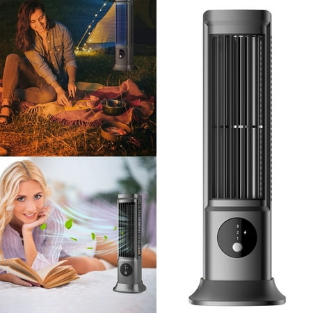 

Domestic Electric Appliance Tower Fan Quiet USB Desk Fan With 3 Wind Speeds Small Bladeless Electric Fan For Room Bedroom Home Office Outdoor