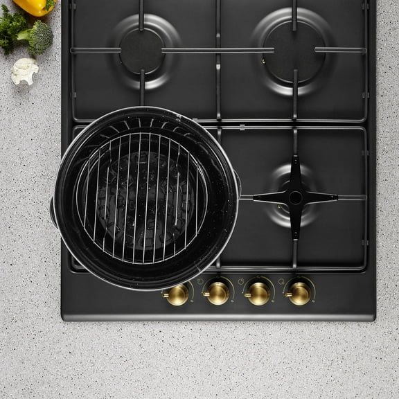 Phenofice Roaster With Lid Black Heating Roasting 1 Set