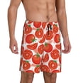 thumbnail image 2 of Wukai Tomatoes Men’s Short Pajama Pants With Pockets Soft Sleep Pj Shorts for Men-Large, 2 of 6