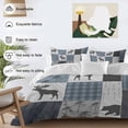 thumbnail image 4 of Vintage Plaid Duvet Cover Set, Farmhouse Bear Deer Trees Forest Checked Soft Duvet Cover Queen Size Bedding Set 4 Pieces, 1 Quiltcover and 2 Pillowcases with Zipper, 1 Bed Sheet for All Seasons, 4 of 9