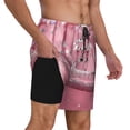 thumbnail image 3 of Goofa Glittering Pink Bathtub Printed Men's Swim Trunks Board Shorts Quick Dry Mens Swimming Trunks with Compression Liner,Breathable Fit Hawaii Beach Shorts-X-Large, 3 of 9