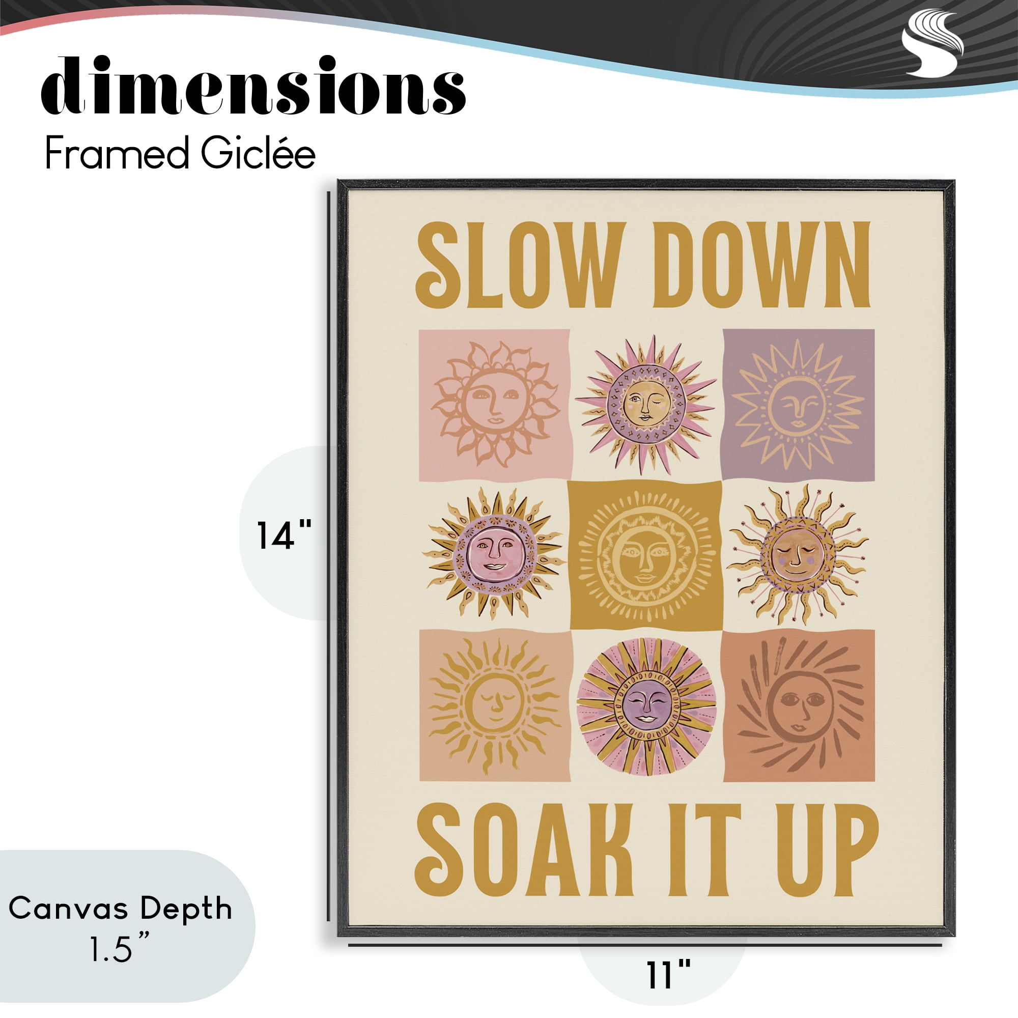 Stupell Industries Slow Down Soak It Up Black Framed Giclee Art, design by Two If By Sea Studios