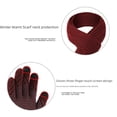 thumbnail image 2 of Conjunto de tres piezas de gorro, bufanda y guantes de punto, conjunto de punto grueso y cálido para otoño e invierno para hombre y mujer., 2 of 4