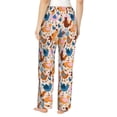 thumbnail image 3 of Sigee Cute Chickens Print Women's Soft Pajama Pants - Breathable and Comfortable Lounge Sleep Bottoms with Elastic Waistband and Pockets-Large, 3 of 9