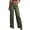 Green, variant on Women's Wide Leg Jeans High Waisted Strechy Raw Hem Denim Pants