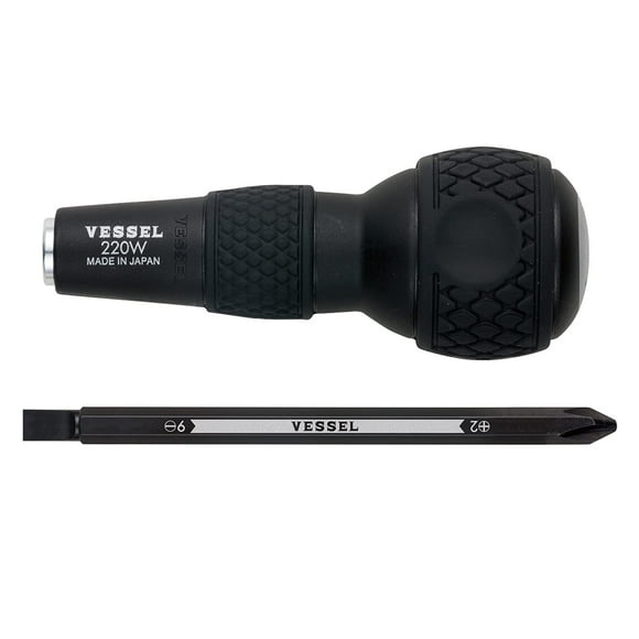 Destornillador VESSEL BALL GRIP 1/4 Hex. Broca intercambiable