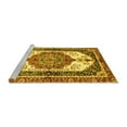 thumbnail image 2 of Ahgly Company Machine Washable Indoor Square Abstract Yellow Modern Area Rugs, 7' Square, 2 of 4