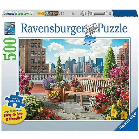 Ravensburger Puzzle Accessories - Ravensburger Rooftop Garden Large Format Puzzle, 500 Pieces