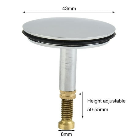 

43mm Bathtub Drain Stopper Bathroom Bath Tub Replacement Sink Waste Pop-Up Plug