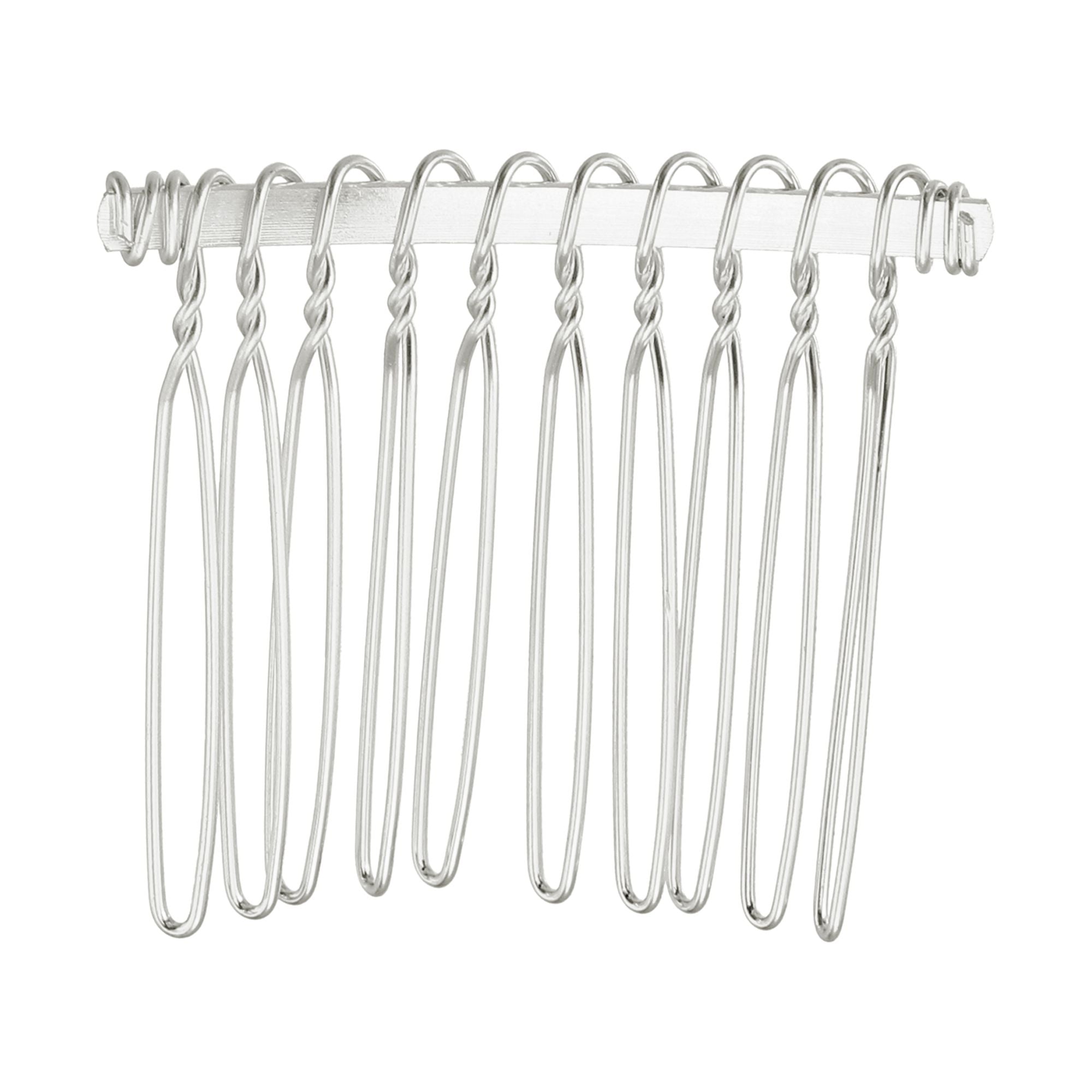 Unique Bargains 4 Pcs No Slip Hair Side Combs Accessories Metal 1.6" Silver Tone