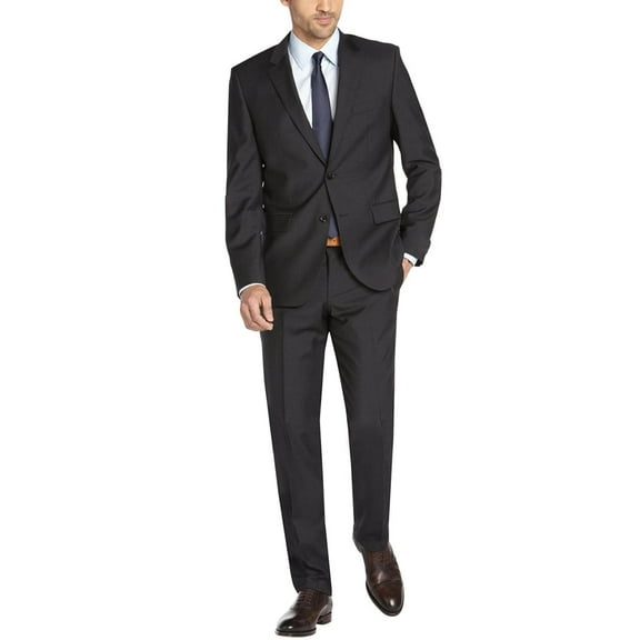 Mens Side Vent 2-piece Charcoal Modern Fit Suit DTI DARYA