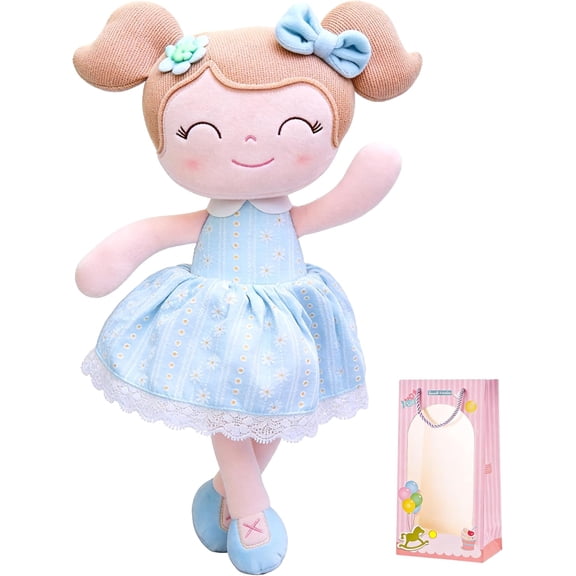 Gloveleya Toddler Dolls Baby Girl Gifts Stuffed Kids Doll Soft Plush Toys Blue 16"