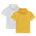 thumbnail image 1 of Zpanxa Chemise Boutonnée pour Garçons Été Décontractée Couleur Unie Manches Courtes Col Rond Chemise Lot de 2 avec Nylon Spandex 4 Ans, 1 of 7