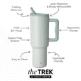 thumbnail image 2 of Simple Modern 40 fl oz Insulated Stainless Steel Trek Tumbler with Folding Straw Lid|Sage Stripes, 2 of 6