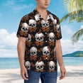thumbnail image 2 of Lsque Butterfly Skull pattern Hawaiian Shirt for Men, Unisex Summer Beach Casual Short Sleeve Button Down Shirts-XX-Large, 2 of 9
