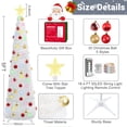 thumbnail image 3 of Árbol de Navidad HISFFOG preiluminado, 1,5 m, con 50 luces de colores, 3 of 8