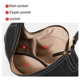 thumbnail image 4 of Genuine Cowhide Women Hobo Bag, Black Leather Shoulder Bag, Adjustable Strap Crossbody Purse, 4 of 8