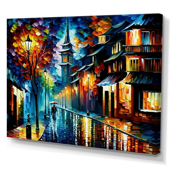 Designart Colorful City In Japon Canvas Wall Art