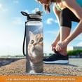 thumbnail image 6 of Cat Astronaut Planets Sports Water Bottle Portable Travel Mug 32oz BPA Free Leak Proof Straw Transparent Tritan for Gym Yoga Cycling Camping, 6 of 7
