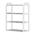 thumbnail image 2 of Qocolhg Shoe Rack for Entryway, 4 Tier Shoe Organizer, 8 Pairs Stackable Small Shoe Rack, Shoes Organizer for Closet, Entryway, Hallway, Garage, Front Door, Dorm Room Shoes Shelves, White, 2 of 6