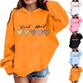 thumbnail image 2 of LRen Girls Oversized Hoodies Fleece Pullover Sweatshirts,Kids Cute Long Sleeve Soft Lightweight Causal Hooded Fall Winter Back To Clothes, 2 of 5
