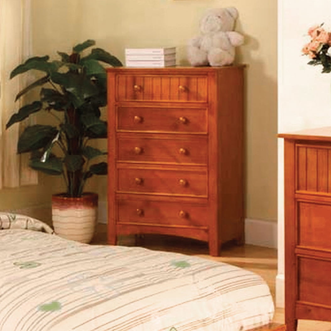Furniture of America Sawyer 5-Drawer Wood Walnut Kids Chest