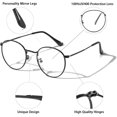 thumbnail image 2 of aisswzber Petites Lunettes Rondes Rondes Classiques Unisexes Légères Sans Ordonnance Lunettes Lentille Transparente Lunettes pour Femmes Hommes, 2 of 7