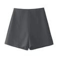 thumbnail image 4 of Dress Shorts for Women High Waisted Trouser Summer Business Womens Dressy Casual Pleated Wide Leg Shorts Gray L, 4 of 4