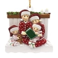thumbnail image 1 of Decoraciones de Árbol de Navidad Personalizado Familia Bebé Lectura Colgante Conmemorativo, Bucle de Metal para Bolso de Coche Sala de Estar Árbol Puerta Pared Corona Patio, Escribir Nombre Y Mensaje, 1 of 5