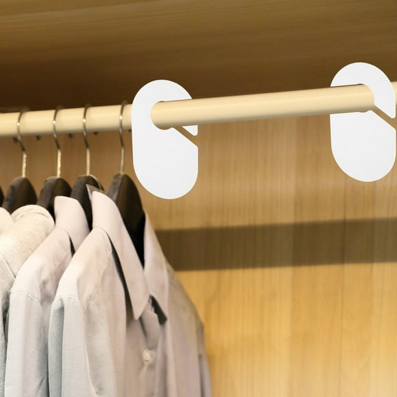 VORCOOL 10Pcs White Plastic Closet Dividers Easy Install Hanger Separators for Clothes Storage