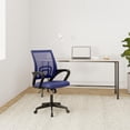 thumbnail image 2 of Silla de oficina BestOffice ergonómica con respaldo medio azul para adultos, 2 of 9