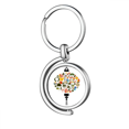 thumbnail image 1 of Fan Taiji Teapot Mountain Rotating Keychain Metal Keyring Holder, 1 of 2